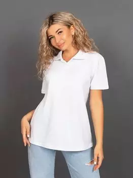 Жен. футболка "Polo Белый" р. 52
