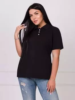 Жен. футболка "Polo" Черный р. 54