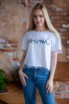 Жен. футболка "Рита Белый" р. 46