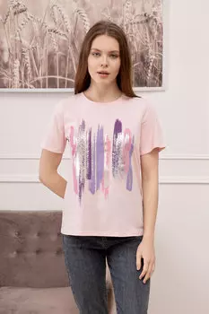 Жен. футболка "Тамила" Персиковый р. 56