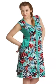 Жен. халат арт. 16-0003 Зеленый р. 50