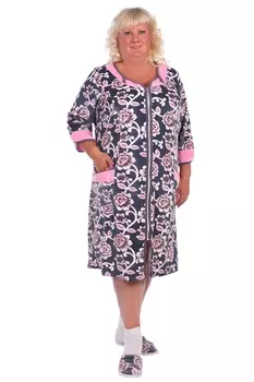 Жен. халат арт. 16-0061 Розовый р. 68