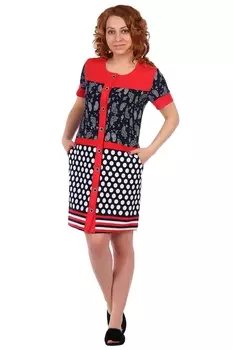 Жен. халат арт. 16-0308 Красный р. 48