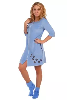 Жен. халат арт. 16-0408 Голубой р. 52