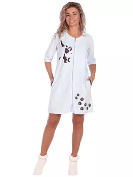 Жен. халат арт. 16-0408 Голубой р. 54