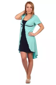 Жен. халат арт. 16-0483 Ментоловый р. 44