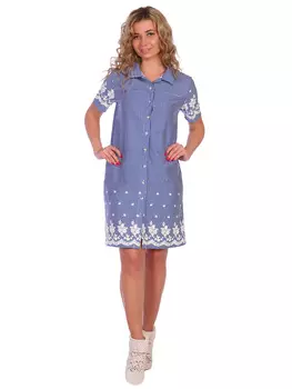 Жен. халат "арт. 16-0500 Синий" р. 46