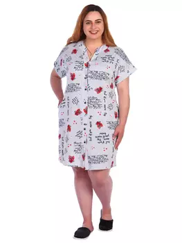 Жен. халат арт. 16-0567 Красный р. 46