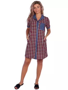 Жен. халат арт. 16-0629 Красный р. 48