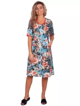 Жен. халат арт. 16-0630 Голубой р. 56