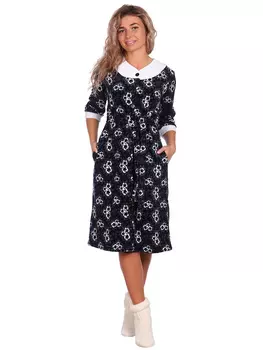 Жен. халат арт. 16-0631 Темно-синий р. 58