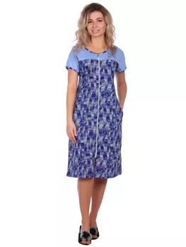 Жен. халат арт. 16-0660 Синий р. 60