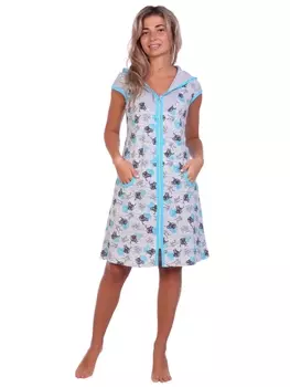 Жен. халат арт. 16-0673 Голубой р. 42