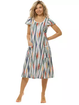 Жен. халат арт. 16-0714 Зеленый р. 48