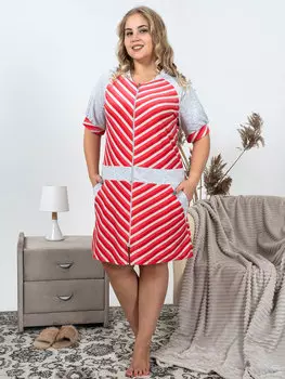 Жен. халат "арт. 16-0832 Малиновый" р. 48