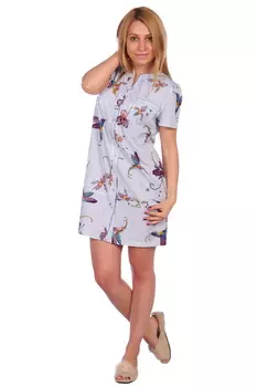 Жен. халат арт. 17-0013 Голубой р. 44