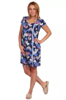 Жен. халат арт. 17-0073 Голубой р. 46