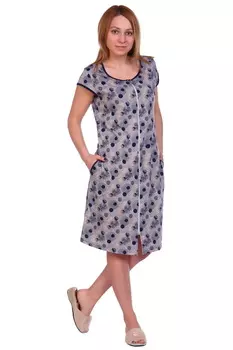 Жен. халат арт. 17-0108 Темно-синий р. 56