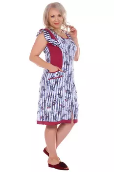 Жен. халат "арт. 17-0149 Голубой" р. 58