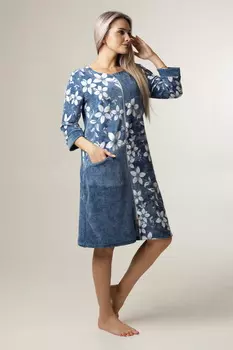 Жен. халат "арт. 17-0158 Индиго" р. 62