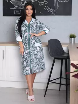 Жен. халат "арт. 17-0267 Зеленый" р. 64