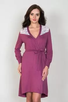 Жен. халат арт. 19-0253 Брусничный р. 50