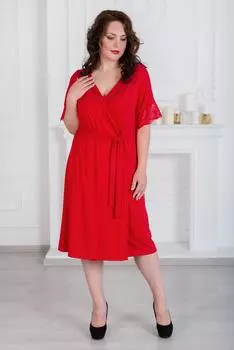 Жен. халат арт. 19-0317 Красный р. 56