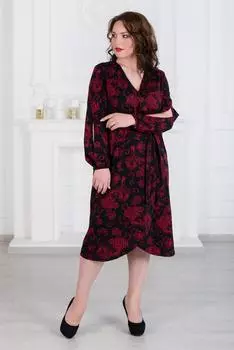 Жен. халат "арт. 19-0319 Черный" р. 44