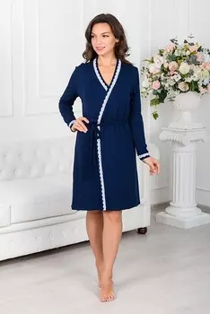 Жен. халат арт. 19-0587 Темно-синий р. 42