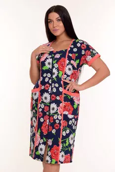 Жен. халат арт. 23-0160 Темно-синий р. 50