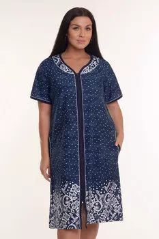 Жен. халат арт. 23-0167 Темно-синий р. 50