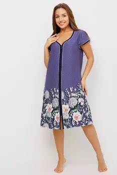 Жен. халат арт. 23-0562 Синий р. 58