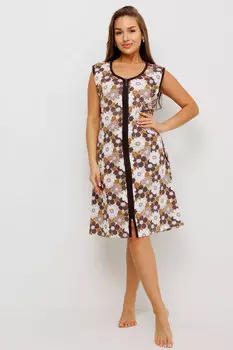 Жен. халат арт. 23-0564 Коричневый р. 48