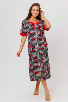 Жен. халат арт. 23-0572 Красный р. 52