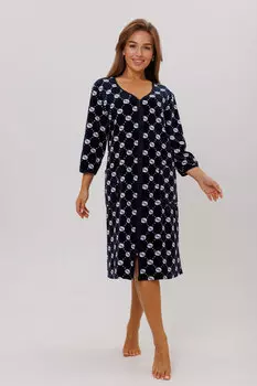 Жен. халат арт. 23-0574 Темно-синий р. 58
