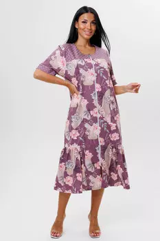 Жен. халат арт. 23-0663 Брусничный р. 56