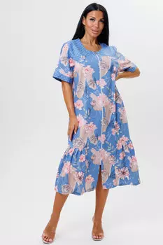 Жен. халат арт. 23-0663 Голубой р. 52