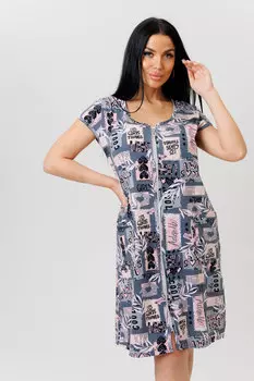 Жен. халат арт. 23-0667 Серый р. 48