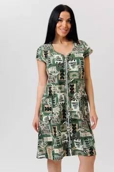 Жен. халат арт. 23-0667 Зеленый р. 56