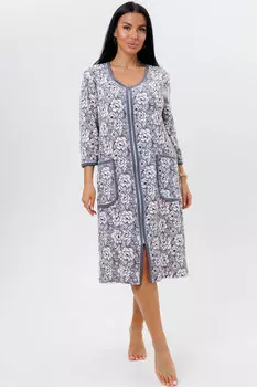 Жен. халат арт. 23-0672 Серый р. 60