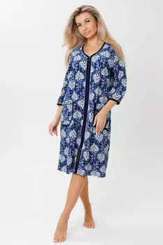 Жен. халат арт. 23-0672 Синий р. 52