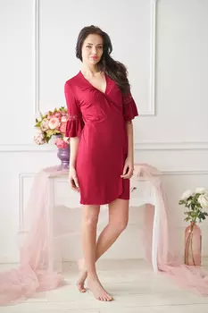 Жен. халат "Ассоль Бордо" р. 46