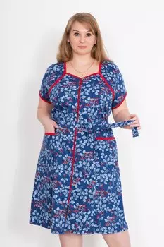 Жен. халат "Азалия" Синий р. 64