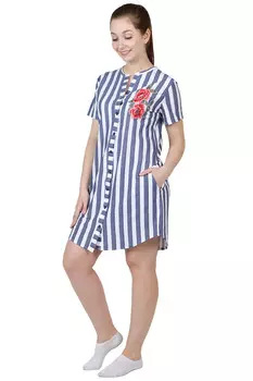 Жен. халат "Белла" Синий р. 56