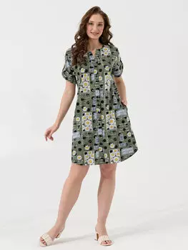 Жен. халат "Дачный сезон" Зеленый р. 46