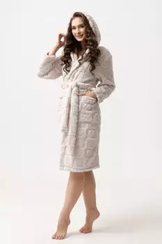 Жен. халат "Дела сердечные" Экрю р. 48