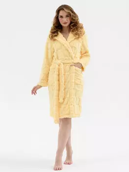Жен. халат "Дела сердечные" Желтый р. 48