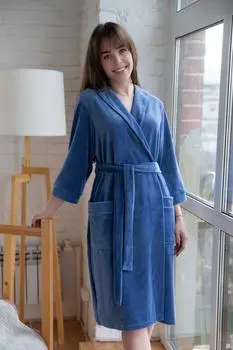 Жен. халат "Делма" Синий р. 48