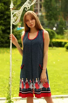 Жен. халат "Джерси" Красный р. 46