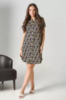 Жен. халат "Графика" Темно-синий р. 48